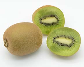 Kiwifruit green (kiwi or Chinese gooseberry) raw natural fresh.