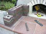 Making flue hood with own arch and front arched decoration.