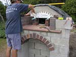Making flue hood with own arch and front arched decoration.