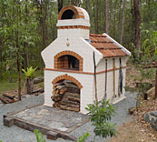 Masterly Tail wood fired pizza oven design.
