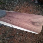 Blackwood slab for making pizza and bread peel.