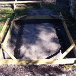 Ground slab making for building MTo wood burning ovens.