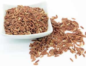 Coral red rice uncooked