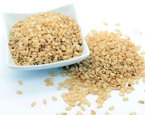 Brown Koshi rice uncooked dry