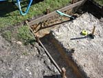 Rectangular footing nearly dug out.