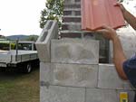 Finishing concrete block walls.