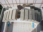 Making masterly tail oven firebrick arches.