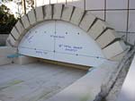 Making masterly tail oven firebrick arches.