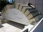 Making masterly tail oven firebrick arches.