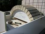 Making masterly tail oven firebrick arches.