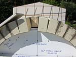 Making masterly tail oven firebrick arches.