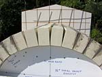 Making masterly tail oven firebrick arches.