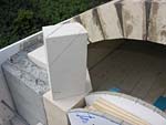 Finishing firebrick work with oven entrance.