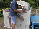 Making flue hood with own arch and front arched decoration.