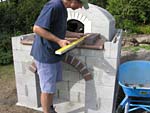 Making flue hood with own arch and front arched decoration.