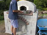 Making flue hood with own arch and front arched decoration.