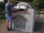 Making flue hood with own arch and front arched decoration.