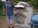 Making flue hood with own arch and front arched decoration.
