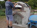 Making flue hood with own arch and front arched decoration.