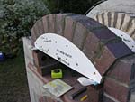 Making flue hood with own arch and front arched decoration.