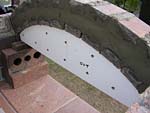 Making flue hood with own arch and front arched decoration.