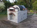 Making flue hood with own arch and front arched decoration.