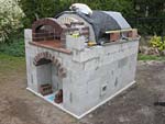 Making flue hood with own arch and front arched decoration.