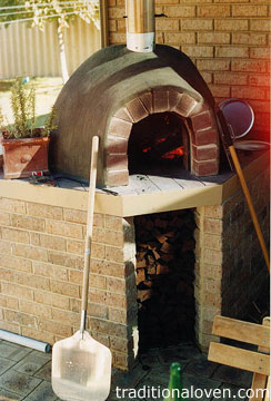 Picture of oven installed under veranda roof, Western Australia.