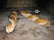 Baking perfect French baguettes.