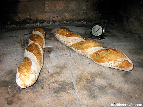 French baguettes baking photograph.