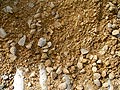 Concrete sand and stone blend for concrete mixing.