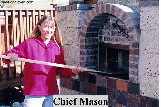 Wood bread oven earthquake-desert Architecture in USA.