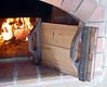 Wood oven's door for baking.