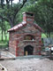 Red color brick oven.