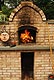 Backyard pizza oven.