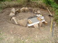 Concreting ovens entry door area picture.