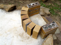 Closer picture of arch bricks.