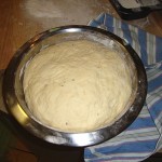 Bread dough raising according how my grandma used to make it.