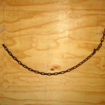 Hanging chain for making shape of catenary arch.