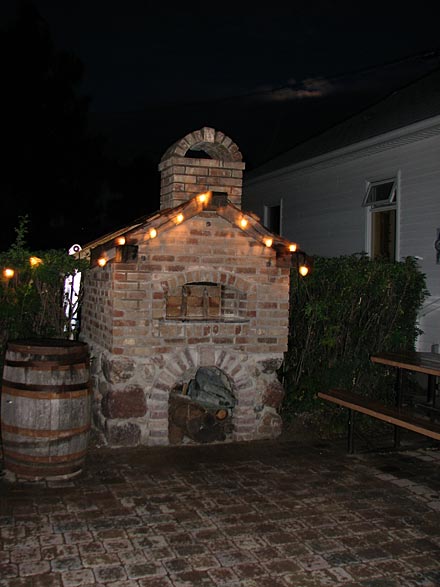 Field stones on this pizza oven.