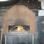 Gas fired pizza oven.