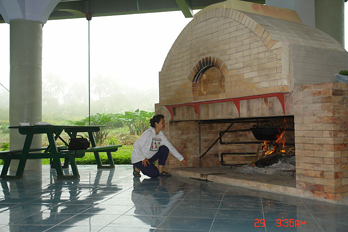 My brick oven &amp; fireplace cook food and heat water