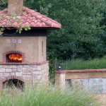 Decorations of Pompeii pizza oven.