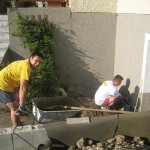 Backofen working on concrete slab.