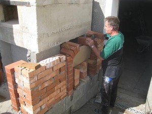 backofen working on brick arch.