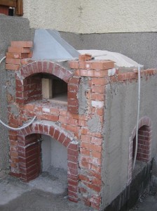 backofen the oven's outer house brick walls