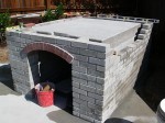 Building backyard pizza oven walls