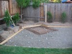 Preparing ground for outdoors kitchen