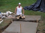 Concreting ground slab for pizza oven