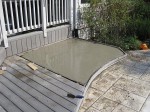 The wooden deck after concrete slab was made